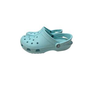 Crocs Classic Clog Light Blue Unisex Footwear Size 10 Adjustable Back Strap Ligh